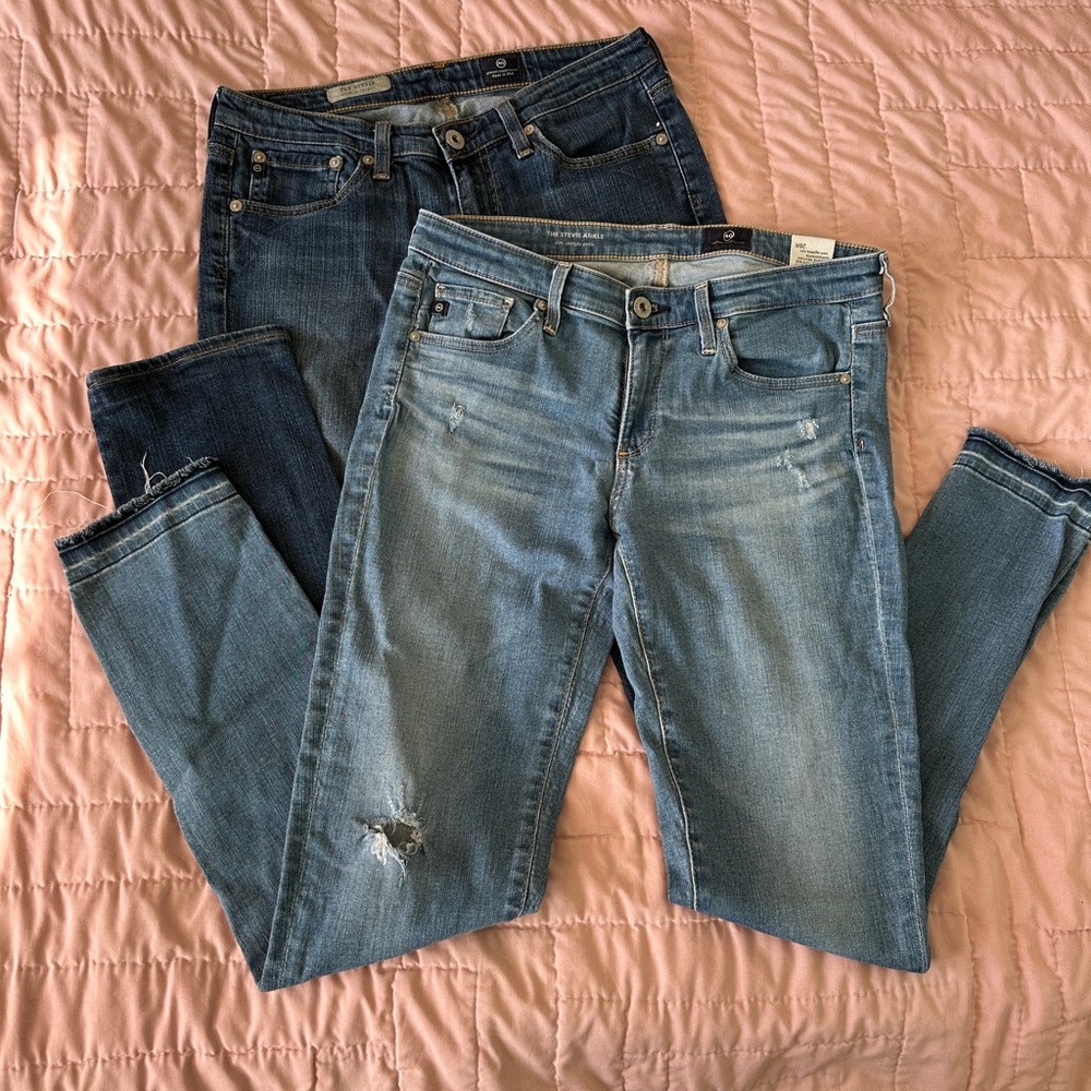 AG Denim The Stevie Size 26R 2 Pair Lot